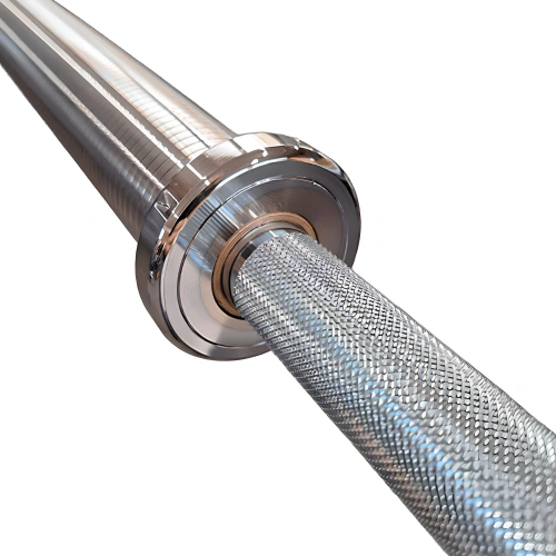 Barre Olympique 220 cm - 50 mm Ressort | Max 500 kg - Moletage Vue