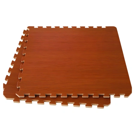 Alfombras entrelazadas EVA Puzzle | Parquet marrón - Vista frontal