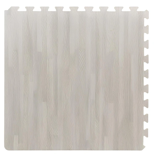 Tapis imbriqués EVA Puzzle | Parquet gris - Fitness - Vue de face