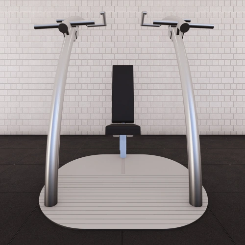 Lat Machine in Acciaio Inox 316 - A316 | Macchinario Eterno - Visuale Frontale Palestra