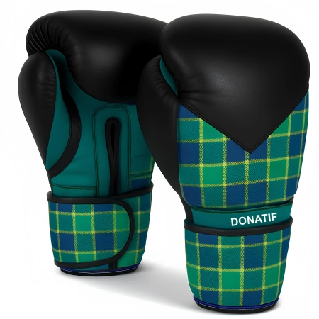 Plaid Design Boxing Gloves - GB11 | Professional - Side View