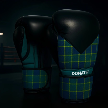 Guantes de boxeo con diseño a cuadros - GB11 | Profesional - Uso