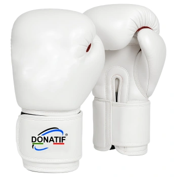 Classic White Boxing Gloves - GB17 | Customizable - Full View