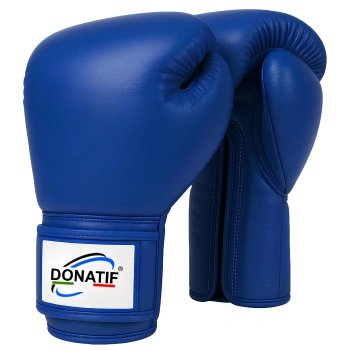 Guantoni Boxe Zaffiro in Vera Pelle - GB21 | Professionali - Visuale Completa