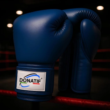 Guantoni Boxe Zaffiro in Vera Pelle - GB21 | Professionali - Visuale Completa 2