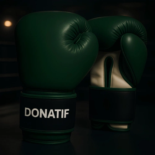 Smaragdgrüne Boxhandschuhe - GB28 | Profi - Vollständige Boxansicht