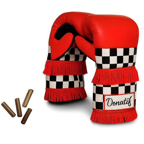 Guantes de boxeo Design Checkered - GB41 | Profesional - Vista lateral