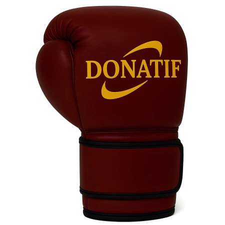 Burgunderfarbene Boxhandschuhe - GB42 | Professionell - Visuelles Logo
