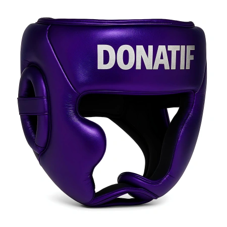 Casco de boxeo efecto espejo morado - CX5 | Profesional - Vista completa