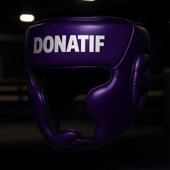 Purple Mirrored Effect Boxing Helmet - CX5 | Professional - Side View 2