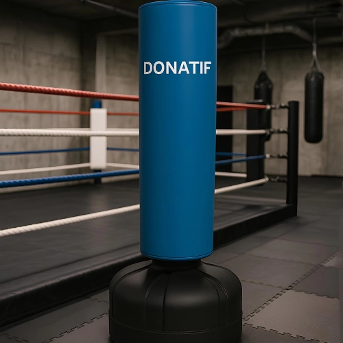 Saco de Boxeo de Piso Azul y Negro - SP27 | Hecho a medida - Vista de boxeo