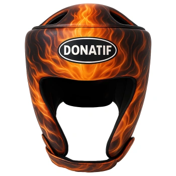 Flames of Fire Design Boxing Helmet - CX22 | Professional - Full View