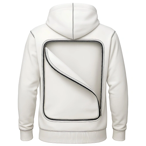 Sweat-shirt Graffiti Design avec fermeture éclair au dos FA1 | Donatif - Vue latérale