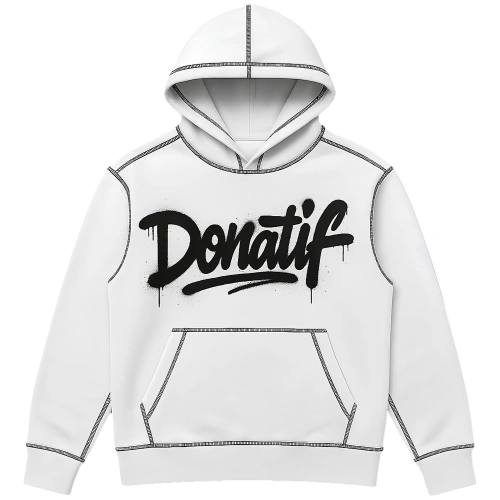 Sweat-shirt Graffiti Design avec fermeture éclair au dos FA1 | Donatif - Vue d’ensemble