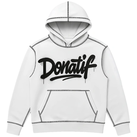 Sweat-shirt Graffiti Design avec fermeture éclair au dos FA1 | Donatif - Vue d’ensemble