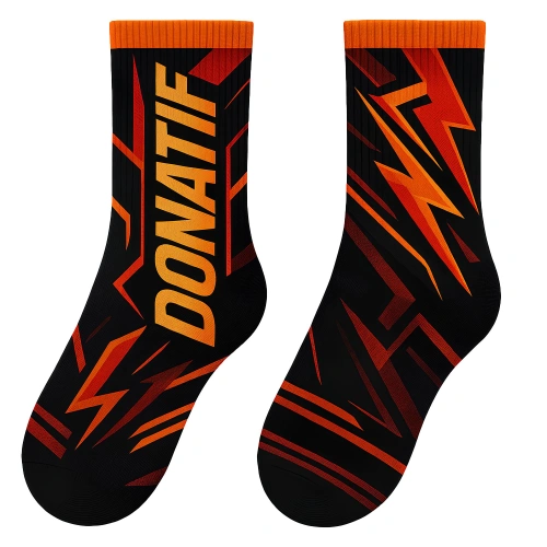 Lightning Pattern Socks - Comfort and Style -...