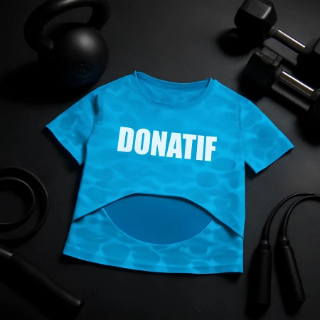 T-Shirt Design Piscina con Taglio Addominale - T3 | Donatif