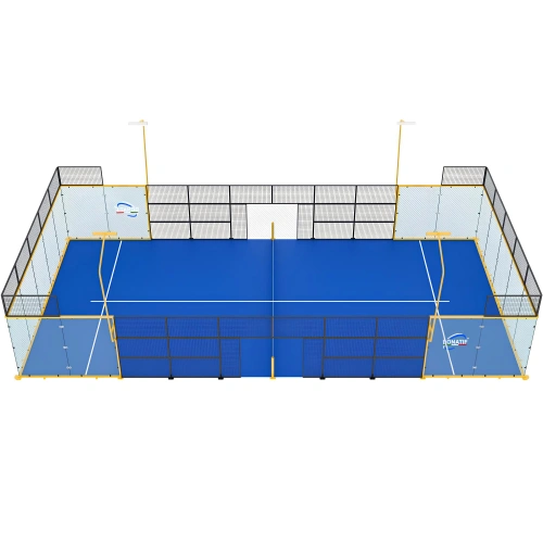 Super Panoramic Padel Feld 10x20mt - CP15 | Professional - Vollansicht