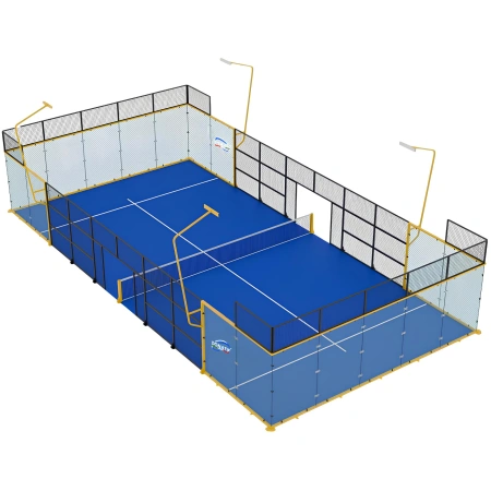 Super Panoramic Padel Field 10x20mt - CP15 | Professional - View on the Side