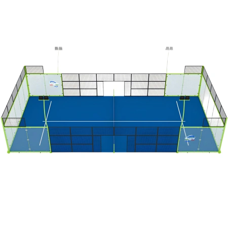 Basic Pro Padel Platz - CP20 | Professionell - Vollständige Frontansicht