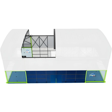 Elektrisch zu öffnender Padelplatz - CP30 | Professionell - Vollansicht