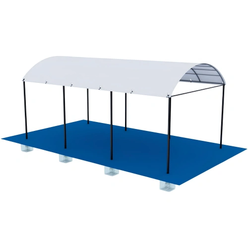 Sportabdeckung für Padelplätze - CP45 | Professional - Vollansicht ohne Komponenten