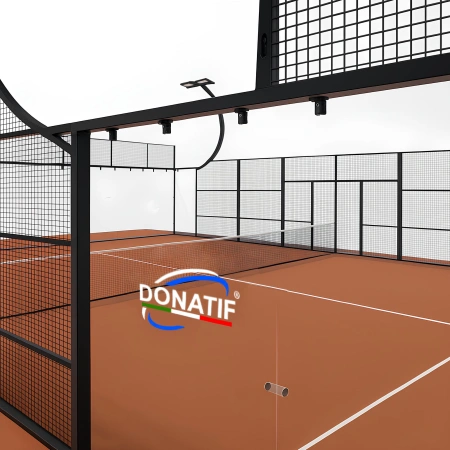 Terrain de padel panoramique complet - CP22 | Professionnel - Vue du logo