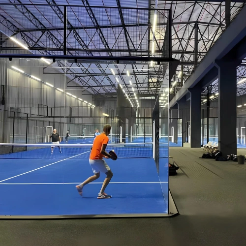 Terrain de padel panoramique complet - CP22 | Professionnel - Vue du jeu