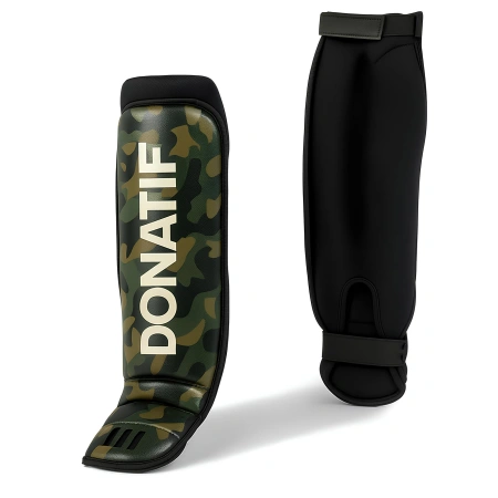 Shin Guards with Real Leather Upholstery PB3 | Professional - Full View