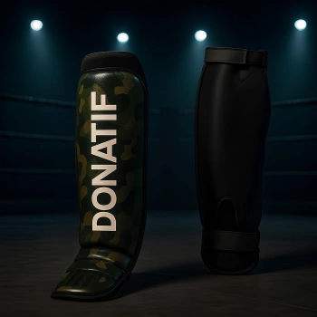 Shin Guards with Real Leather Upholstery PB3 | Professional - Full View 2