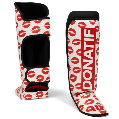 Kisses Shin Guards with Double Strap - PB4 | Professional - Side View