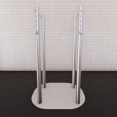 Porte-cage en acier inoxydable 316 - A316 | Eternal Structure - Salle de sport vue de face