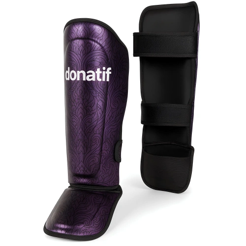Shin Guards with Thai Design - PB6 | Professional - Full View