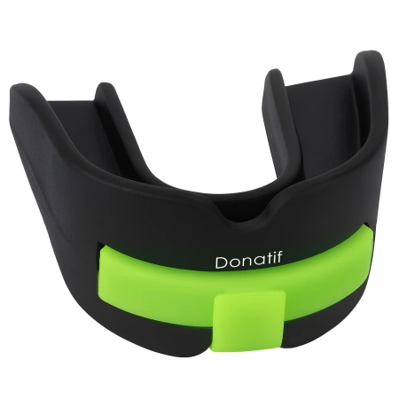 Paradenti Nero e Verde per Arti Marziali PD5 | Professionale - Visuale Completa