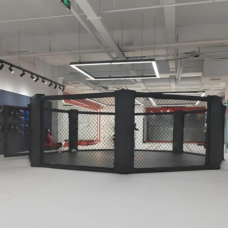 Jaula de MMA octogonal | Tamaño variable - Vista de jaula real