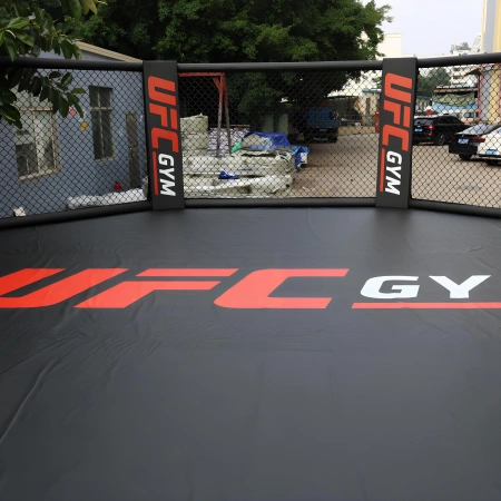 Achteckiger MMA-Käfig mit Plattform - Angehoben 1 m | Kämpfen - Real View Platform