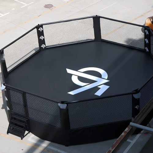 Raised Octagonal MMA Cage 50 cm | Variable size - top-down view