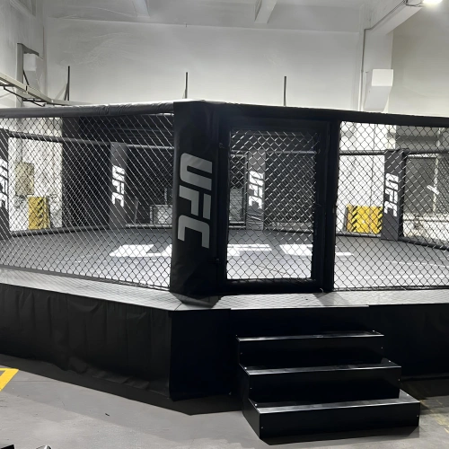 Achteckiger MMA-Käfig mit Plattform - Angehoben 1 m | Battle - Client-Ringansicht
