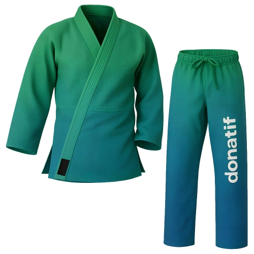 Grün und Blau Training und Wettkampf Judogi JU2 | Professionell - Vollansicht