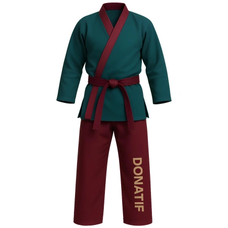 Karategi - Grün & Burgund Design - KA1 | Professionell - Vollansicht