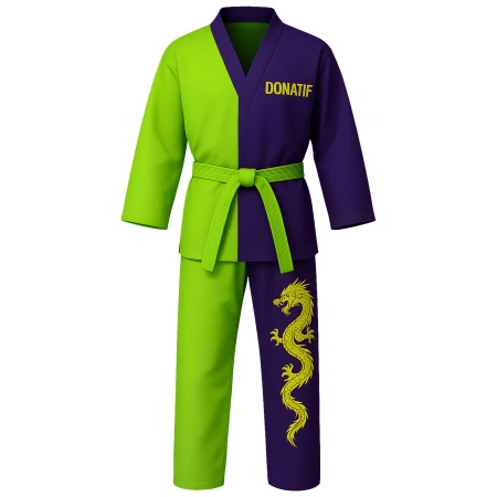 Dobok Taekwondo TA2 - Chinesischer Drache Design | Professionell - Vollansicht