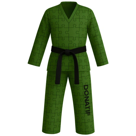 Dobok Taekwondo mit Puzzle-Design - TA5 | Professionell - Vollansicht