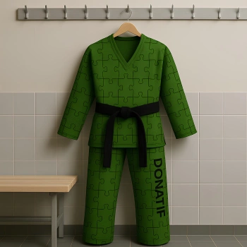 Dobok Taekwondo with Puzzle Design - TA5 | Professional - Full View 2