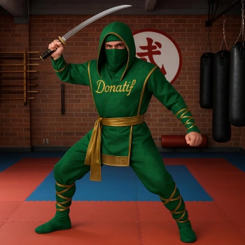 Gi Ninja avec design vert émeraude - NJ5 | Professionnel - Plein écran 2