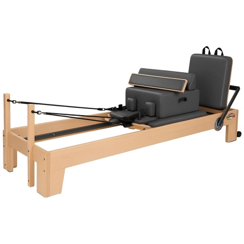 Reformer Pilates in Legno d'Acero - PM8 | Professionale - Visuale Laterale
