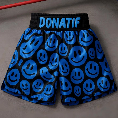Muay Thai Emoji Smile Shorts - PC13 | Professional - Front View
