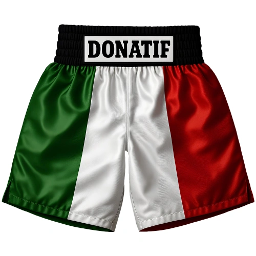Pantaloncini Muay Thai Italia - PC16 | Professionali - Visuale Completa