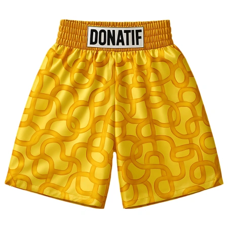 Pantaloncini da Muay Thai Golden - PC20 | Professionali - Visuale Completa