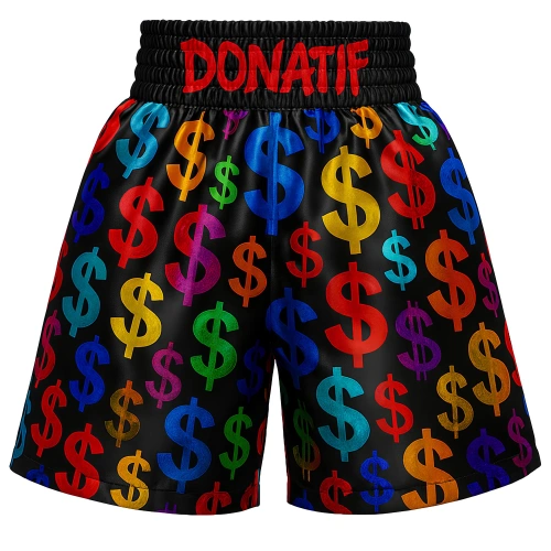 Pantaloncini Money da Muay Thai - PC21 | Professionali - Visuale Completa