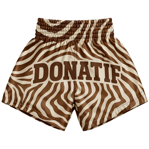 Zebra Gestreifte Muay Thai Shorts - PC18 | Professionell - Vollansicht